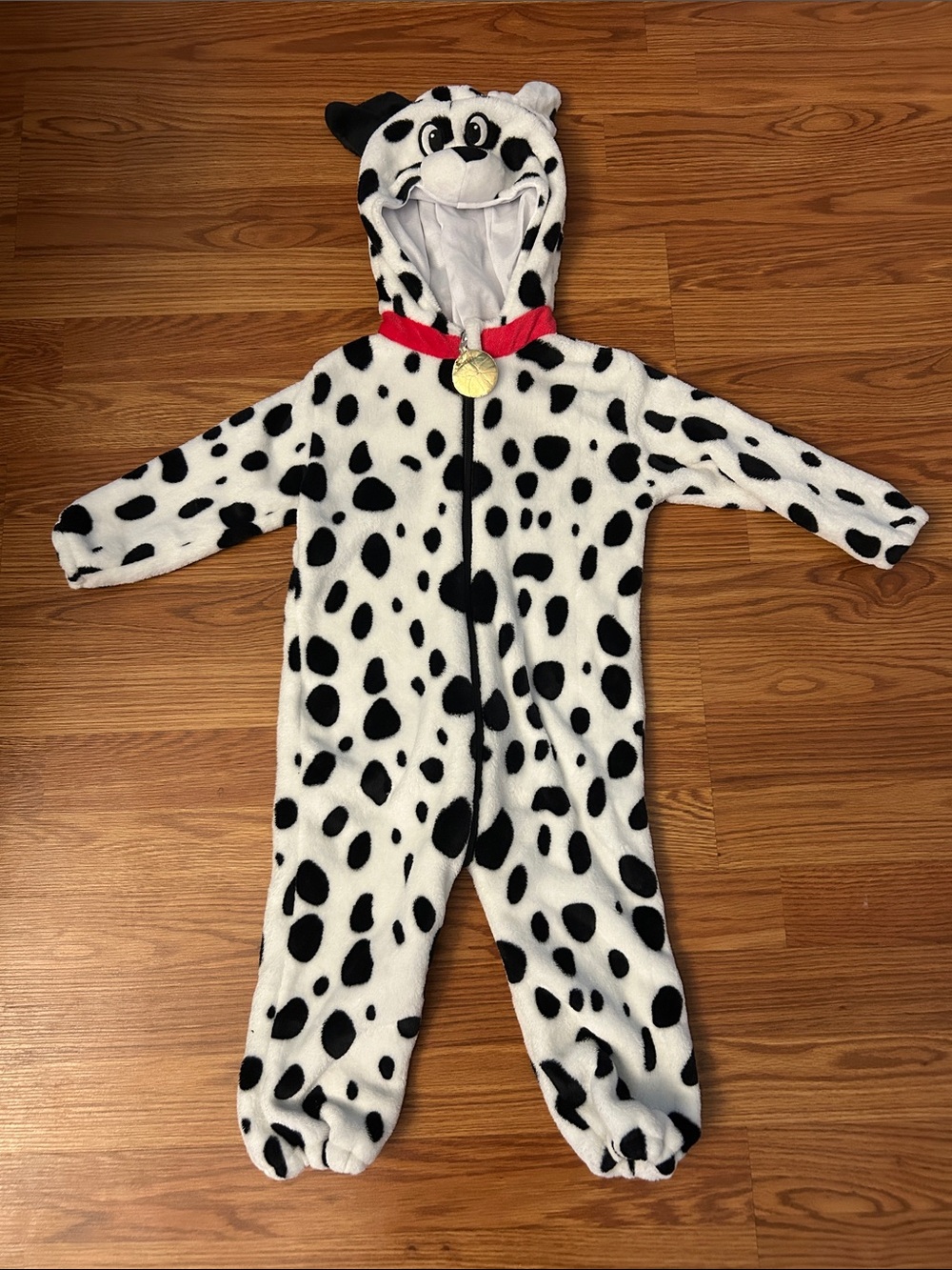 Baby Black & White Dalmatian One-Piece Hoodie Halloween Costume
